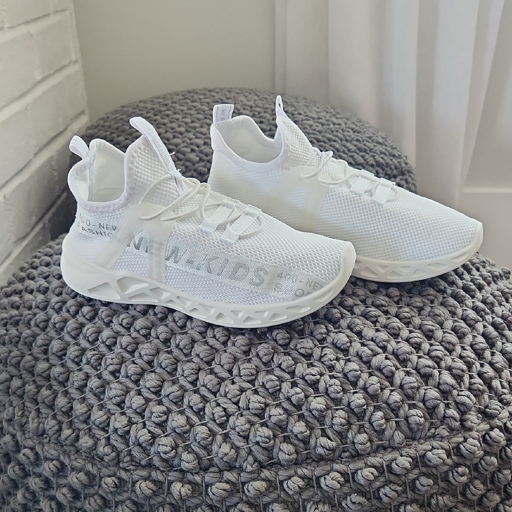NWT Kids White Mesh Sneakers